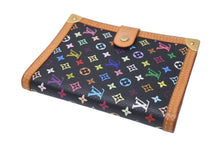 画像をギャラリービューアに読み込む, LOUIS VUITTON ルイヴィトン 手帳カバー システム手帳 アジェンダPM R20895 モノグラムマルチカラー ノワール 美品 中古 4c073993