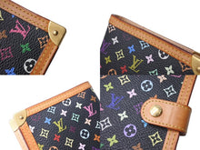 画像をギャラリービューアに読み込む, LOUIS VUITTON ルイヴィトン 手帳カバー システム手帳 アジェンダPM R20895 モノグラムマルチカラー ノワール 美品 中古 4c073993