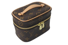 画像をギャラリービューアに読み込む, 極美品 LOUIS VUITTON ルイヴィトン ニース ナノ バニティバッグ ハンドバッグ M44936 モノグラム ブラウン 中古 4c073994