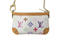 画像をギャラリービューアに読み込む, LOUIS VUITTON ルイヴィトン ポシェット ミラPM ポーチ M60098 モノグラム マルチカラー ホワイト 村上隆 ゴールド金具 美品 中古 4c073996
