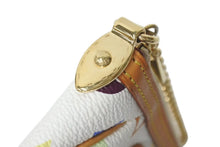 画像をギャラリービューアに読み込む, LOUIS VUITTON ルイヴィトン ポシェット ミラPM ポーチ M60098 モノグラム マルチカラー ホワイト 村上隆 ゴールド金具 美品 中古 4c073996