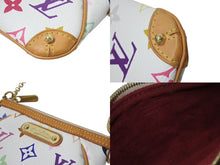 画像をギャラリービューアに読み込む, LOUIS VUITTON ルイヴィトン ポシェット ミラPM ポーチ M60098 モノグラム マルチカラー ホワイト 村上隆 ゴールド金具 美品 中古 4c073996