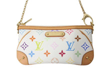 画像をギャラリービューアに読み込む, LOUIS VUITTON ルイヴィトン ポシェット ミラMM アクセサリーポーチ M60096 モノグラム マルチカラー ホワイト 美品 中古 4c073997