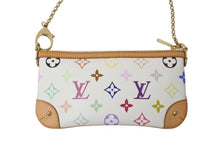 画像をギャラリービューアに読み込む, LOUIS VUITTON ルイヴィトン ポシェット ミラMM アクセサリーポーチ M60096 モノグラム マルチカラー ホワイト 美品 中古 4c073997
