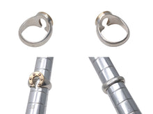 Load image into Gallery viewer, HERMES エルメス リング 指輪 ホースシュー ホールマーク K18 SV925 ヴィンテージ 8号 美品 中古 4c073998