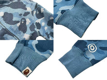 画像をギャラリービューアに読み込む, A Bathing Ape アベイシングエイプ Honeycomb Camo Shark Full Zip Hoodie ハニーコンボ カモ シャーク フル ジップ フーディ M 美品 中古 4c074021