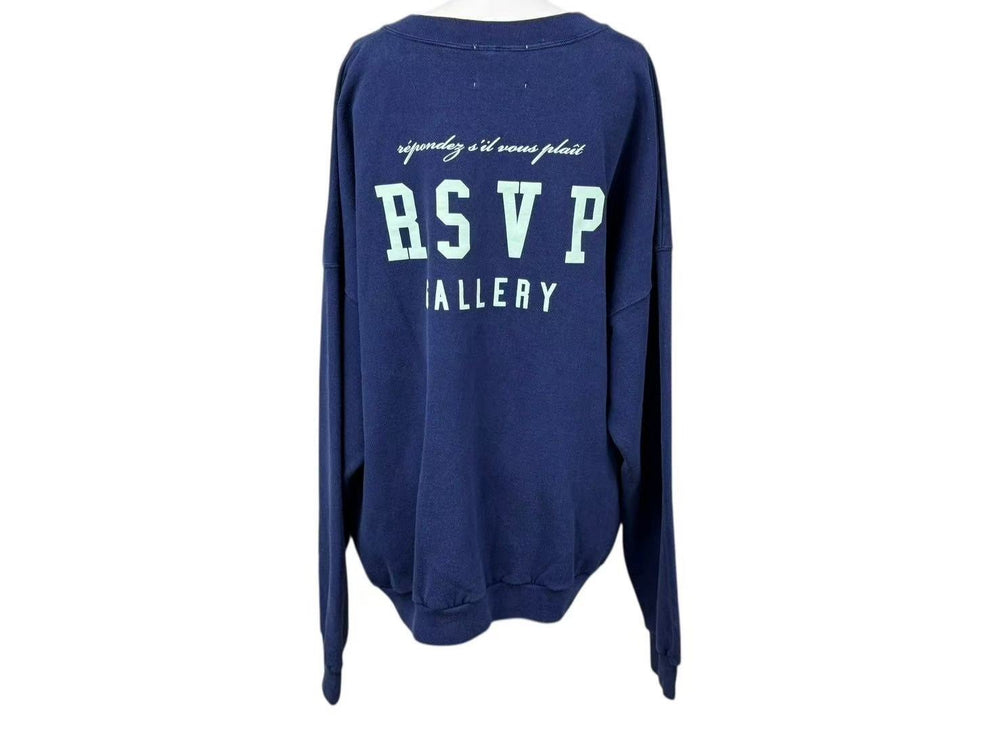RSVP Vintage Nike Trainer Sweatshirt A1037 Navy Multicolor Good Condition Used 4c074025