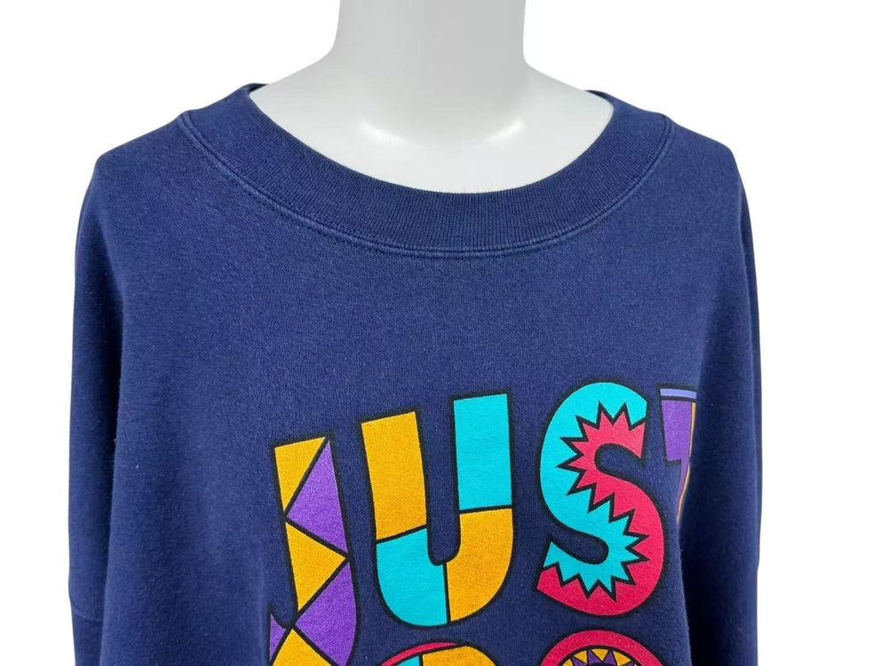 RSVP Vintage Nike Trainer Sweatshirt A1037 Navy Multicolor Good Condition Used 4c074025