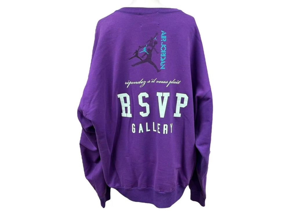 RSVP Vintage Nike Trainer Sweatshirt A1037 Purple Turquoise Blue XL Good Condition Used 4c074035