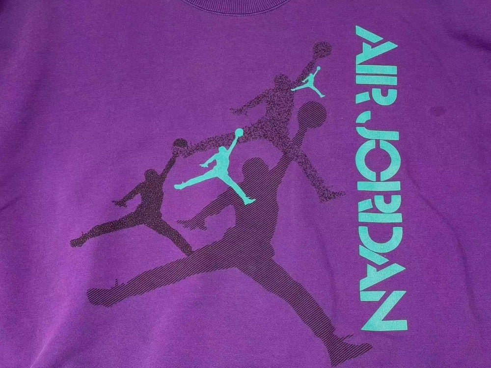 RSVP Vintage Nike Trainer Sweatshirt A1037 Purple Turquoise Blue XL Good Condition Used 4c074035