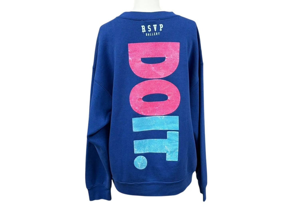 RSVP RSVP Vintage Nike Trainer Sweatshirt A1035 Blue Pink Size M Good Condition Used 4c074041