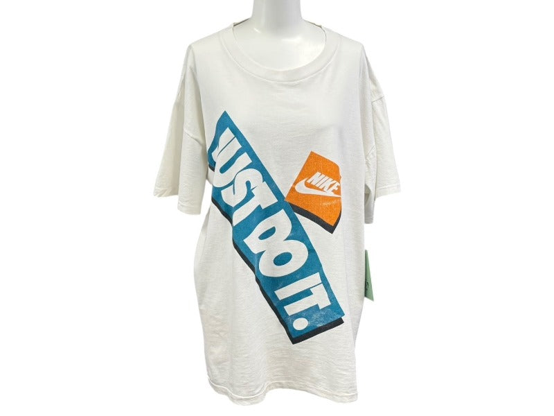 RSVP VINTAGE Vintage NIKE 90's Silver Tag "JUST DO IT" T-shirt White Size L Good Condition Used 4c074086