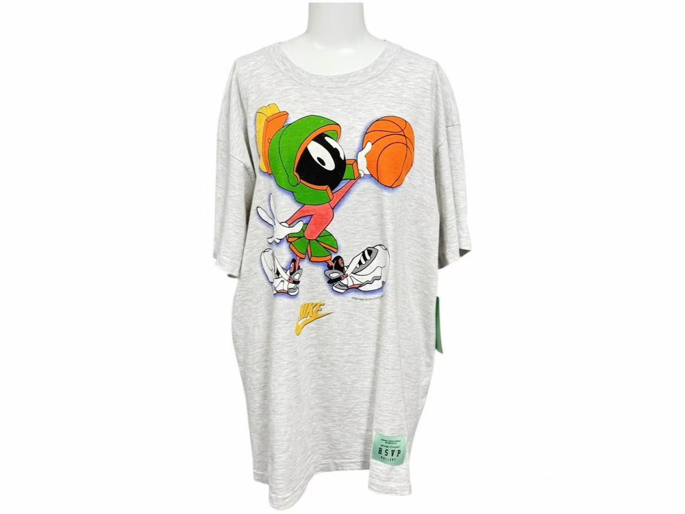 RSVP VINTAGE Vintage NIKE 90's Silver Tag Looney Tunes "Marvin the Martian" T-shirt Gray Size XL Good Condition Used 4c074099