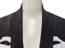 Load image into Gallery viewer, KAPITAL キャピタル ビバーク カーディガン K1910LC128 サイズ3 ボーン プリント ヴィンテージ加工 ブラック カーキ 美品 中古 4c074105