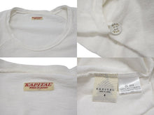 Load image into Gallery viewer, KAPITAL キャピタル RINGER 長袖 Tシャツ ロングスリーブ サイズ 4 EK-859 スマイル コットン ホワイト イエロー 白 美品 中古 4c074204
