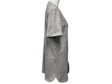 画像をギャラリービューアに読み込む, CHROME HEARTS クロムハーツ ベースボールシャツ サイズS クロスボールボタン レザーロゴパッチ グレー シルバー925 美品 中古 4c074111