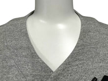 画像をギャラリービューアに読み込む, CHROME HEARTS クロムハーツ ベースボールシャツ サイズS クロスボールボタン レザーロゴパッチ グレー シルバー925 美品 中古 4c074111