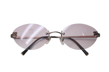 Load image into Gallery viewer, 新品同様 CHANEL シャネル ココマーク サングラス メガネ アイウェア イタリア製 メタル ピンクゴールド金具 ピンク 中古 4c074127