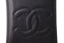 Load image into Gallery viewer, CHANEL シャネル カードケース ココマーク 5番台 フランス製 キャビアスキン ブラック 美品 中古 4c074128