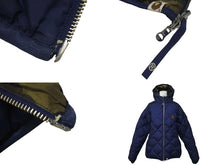 画像をギャラリービューアに読み込む, A BATHING APE アベイシングエイプ リバーシブルダウンジャケット サイズL キルティング カモフラ柄 カーキ ネイビー 良品 中古 4c074140