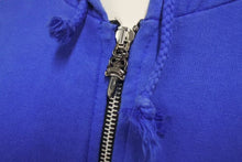 Load image into Gallery viewer, CHROME HEARTS クロムハーツ ダガージップパーカー 95024 U.S.A製 コットン シルバー925 ブルー シルバー サイズL 美品 中古 4c074144