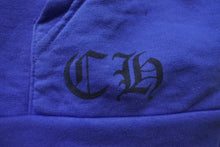 Load image into Gallery viewer, CHROME HEARTS クロムハーツ ダガージップパーカー 95024 U.S.A製 コットン シルバー925 ブルー シルバー サイズL 美品 中古 4c074144