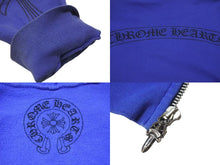 Load image into Gallery viewer, CHROME HEARTS クロムハーツ ダガージップパーカー 95024 U.S.A製 コットン シルバー925 ブルー シルバー サイズL 美品 中古 4c074144