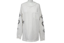 画像をギャラリービューアに読み込む, CHROME HEARTS クロムハーツ フロントポケット プリント ロンT 長袖 コットン ホワイト サイズM 美品 中古 4c074145