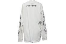 画像をギャラリービューアに読み込む, CHROME HEARTS クロムハーツ フロントポケット プリント ロンT 長袖 コットン ホワイト サイズM 美品 中古 4c074145