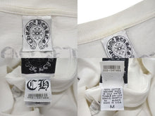 画像をギャラリービューアに読み込む, CHROME HEARTS クロムハーツ フロントポケット プリント ロンT 長袖 コットン ホワイト サイズM 美品 中古 4c074145