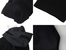 Load image into Gallery viewer, HERMES エルメス ニット パーカー ジップアップ ナイロン切替 ウール ナイロン レザー ブラック ブラウン サイズS 美品 中古 4c074146