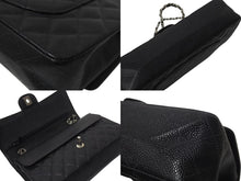 Load image into Gallery viewer, 極美品 CHANEL シャネル マトラッセ25 チェーンショルダーバッグ ココマーク 5番台 キャビアスキン ブラック シルバー金具 中古 4c074154