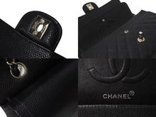 Load image into Gallery viewer, 極美品 CHANEL シャネル マトラッセ25 チェーンショルダーバッグ ココマーク 5番台 キャビアスキン ブラック シルバー金具 中古 4c074154
