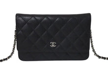 Load image into Gallery viewer, CHANEL シャネル マトラッセ チェーンショルダーウォレット シングルフラップ シングルチェーン 25番台 キャビアスキン 美品 中古 4c074155