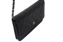Load image into Gallery viewer, CHANEL シャネル マトラッセ チェーンショルダーウォレット シングルフラップ シングルチェーン 25番台 キャビアスキン 美品 中古 4c074155