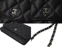 Load image into Gallery viewer, CHANEL シャネル マトラッセ チェーンショルダーウォレット シングルフラップ シングルチェーン 25番台 キャビアスキン 美品 中古 4c074155