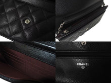 Load image into Gallery viewer, CHANEL シャネル マトラッセ チェーンショルダーウォレット シングルフラップ シングルチェーン 25番台 キャビアスキン 美品 中古 4c074155