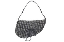 画像をギャラリービューアに読み込む, Christian Dior クリスチャンディオール Denim Trotter Saddle Bag デニムトロッターサドルバッグ ブラック 美品 中古 4c074156