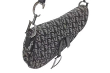 画像をギャラリービューアに読み込む, Christian Dior クリスチャンディオール Denim Trotter Saddle Bag デニムトロッターサドルバッグ ブラック 美品 中古 4c074156