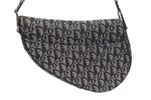 画像をギャラリービューアに読み込む, Christian Dior クリスチャンディオール Denim Trotter Saddle Bag デニムトロッターサドルバッグ ブラック 美品 中古 4c074156