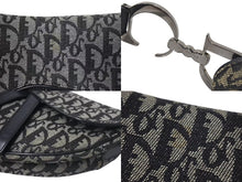 画像をギャラリービューアに読み込む, Christian Dior クリスチャンディオール Denim Trotter Saddle Bag デニムトロッターサドルバッグ ブラック 美品 中古 4c074156