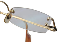 画像をギャラリービューアに読み込む, CARTIER カルティエ ツーポイント メガネ ゴールド オレンジ メタル 度入り 2648420 アイウェア 小物 美品 中古 4c074157