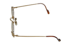 画像をギャラリービューアに読み込む, CARTIER カルティエ ツーポイント メガネ ゴールド オレンジ メタル 度入り 2648420 アイウェア 小物 美品 中古 4c074157