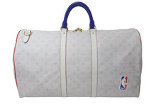 画像をギャラリービューアに読み込む, 極美品 LOUIS VUITTON ルイヴィトン キーポルバンドリエール55 NBA コラボ ボストンバッグ M45586 ホワイト 中古 4c074159