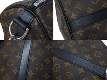 画像をギャラリービューアに読み込む, 極美品 LOUIS VUITTON ルイヴィトン キーポルバンドリエール55 ボストンバッグ M56714 モノグラムマカサー ブラック 中古 4c074160