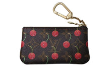 画像をギャラリービューアに読み込む, 極美品 LOUIS VUITTON ルイヴィトン モノグラム チェリー ポシェットクレ コインケース ブラウン レッド 村上隆 M95042 中古 4c074161