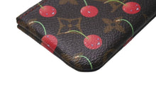 画像をギャラリービューアに読み込む, 極美品 LOUIS VUITTON ルイヴィトン モノグラム チェリー ポシェットクレ コインケース ブラウン レッド 村上隆 M95042 中古 4c074161