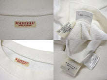 Load image into Gallery viewer, KAPITAL キャピタル Crew Neck Smiley Patch クルーネックスマイリーパッチ ホワイト サイズ 2 美品 中古 4c074166