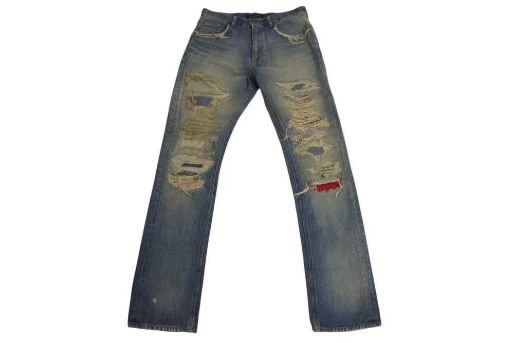 UNDERCOVER アンダーカバー 04AW ダメージ加工 デニムパンツ B264-P12 JAPAN製 コットン ブルー サイズM 美品 中古 4c074167