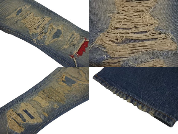 UNDERCOVER 04AW Distressed Denim Pants B264-P12 Made in JAPAN Cotton Blue Size M Good Condition Used 4c074167